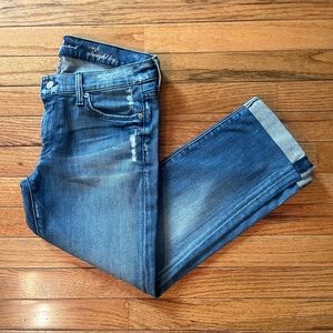 7 For All Mankind Crop Straight Leg Size 28
